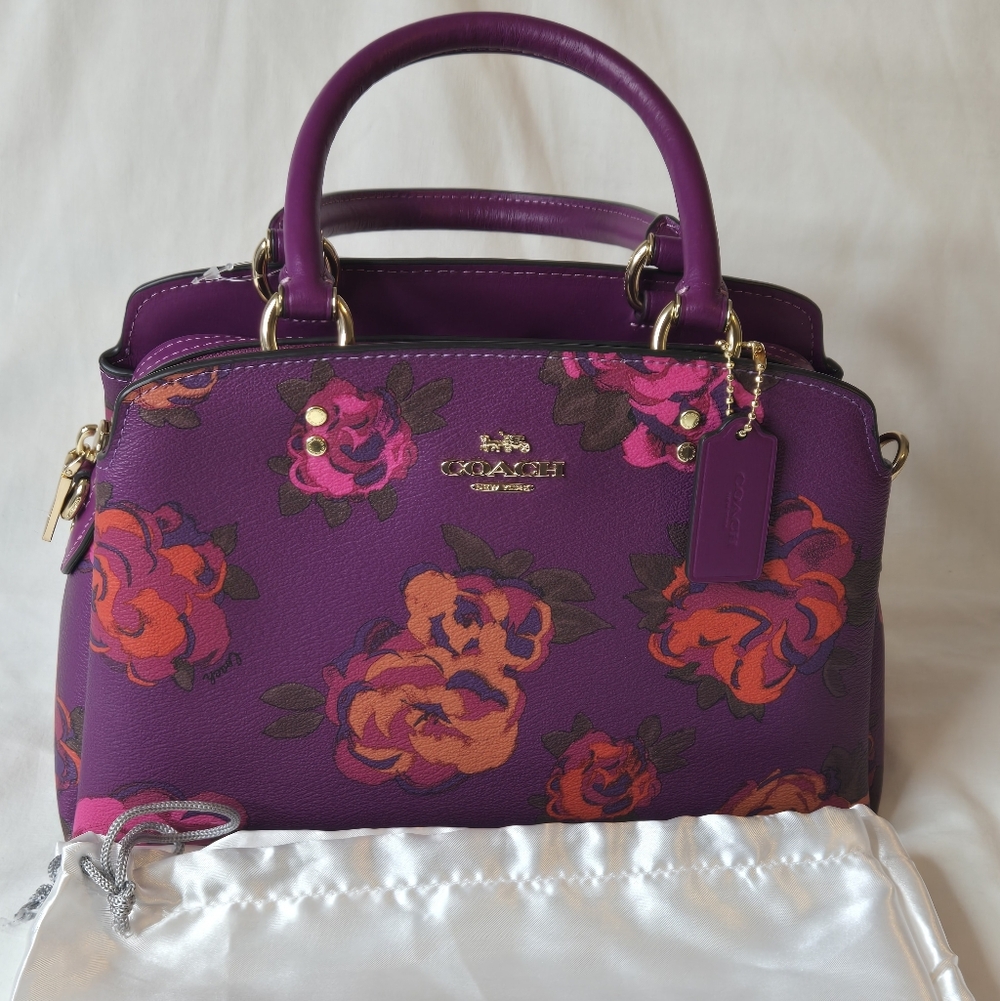 NWT Coach Mini Lillie Carryall With Jumbo Floral Print CF327 - Picture 2 of 13